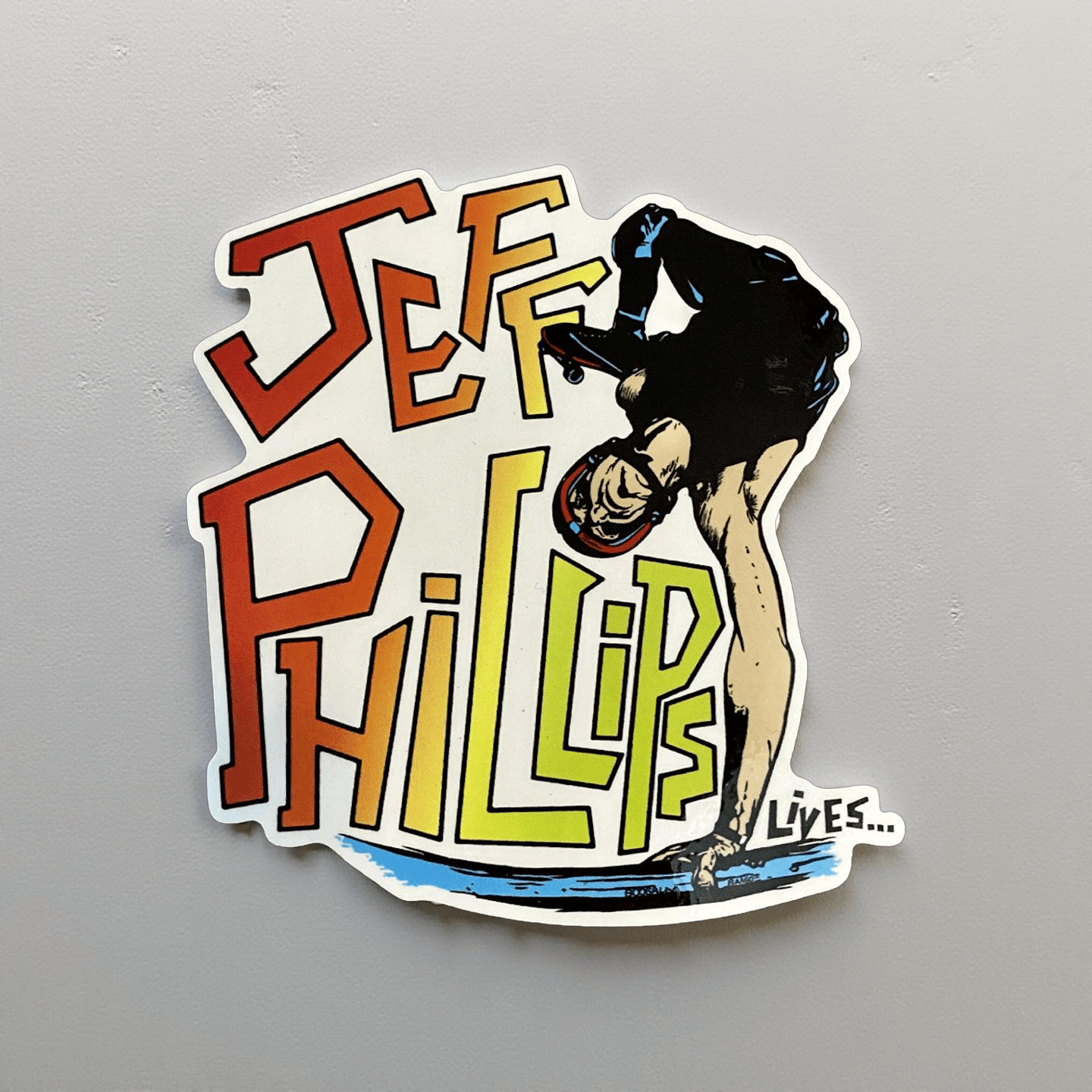 Jeff Phillips Lives Sticker 4.2" – Charity Skateboard Vinyl Decal - WILKYs