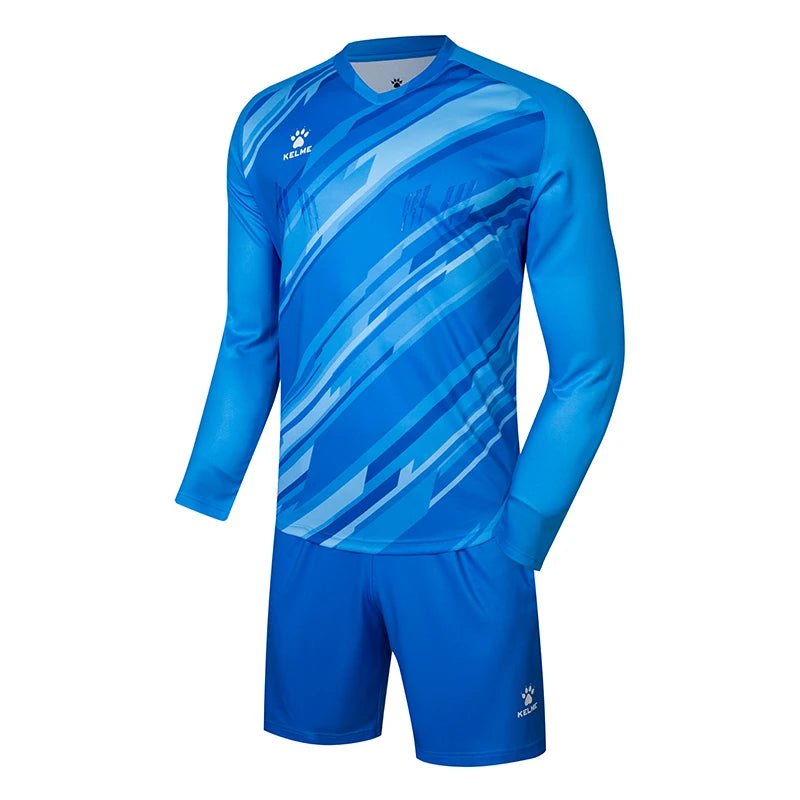 KELME Men Football Jerseys Goalkeeper Jersey Kid Long Sleeve Football Uniform Soccer Shorts Traning Sponge Protector 3801286 - WILKYs