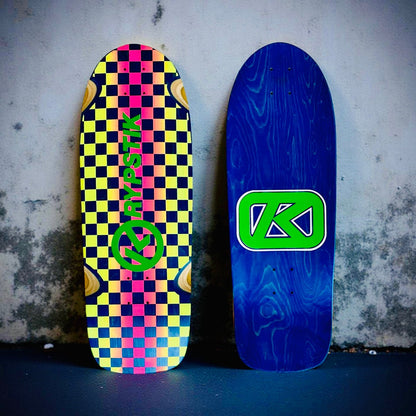 Krypstik Checkerboard 10"x30” Deck HAND - PAINTED (1 of 5) - WILKYs