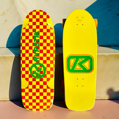 Krypstik Checkerboard 10"x30” Deck HAND - PAINTED (1 of 5) - WILKYs