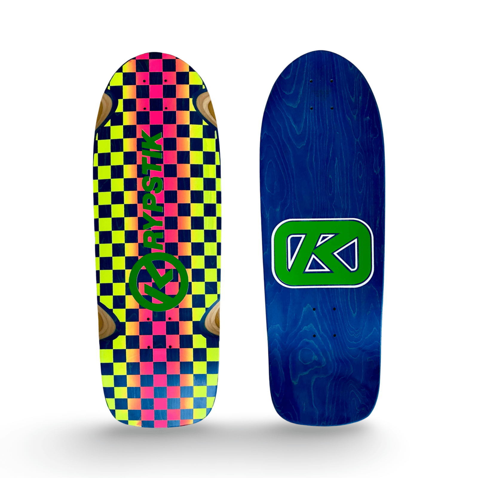 Krypstik Checkerboard 10"x30” Deck HAND - PAINTED (1 of 5) - WILKYs