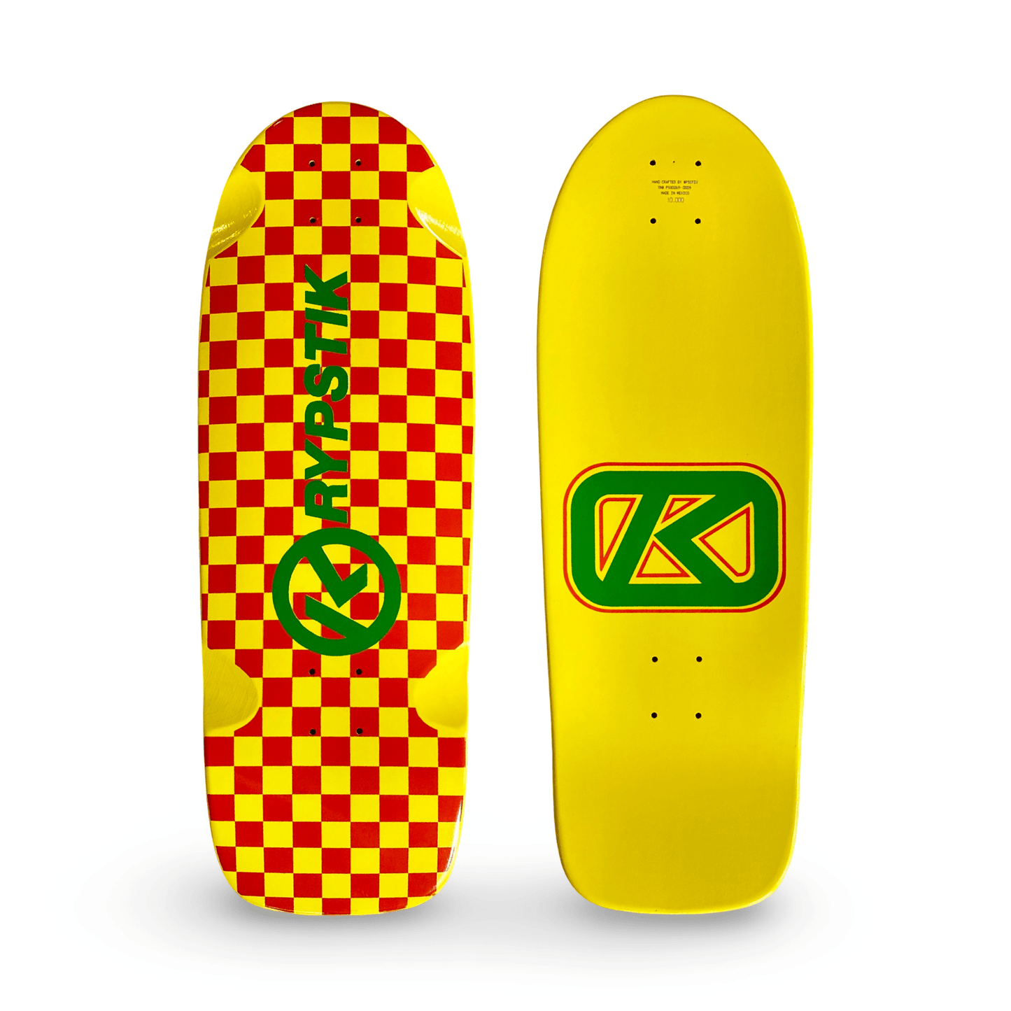 Krypstik Checkerboard 10"x30” Deck HAND - PAINTED (1 of 5) - WILKYs