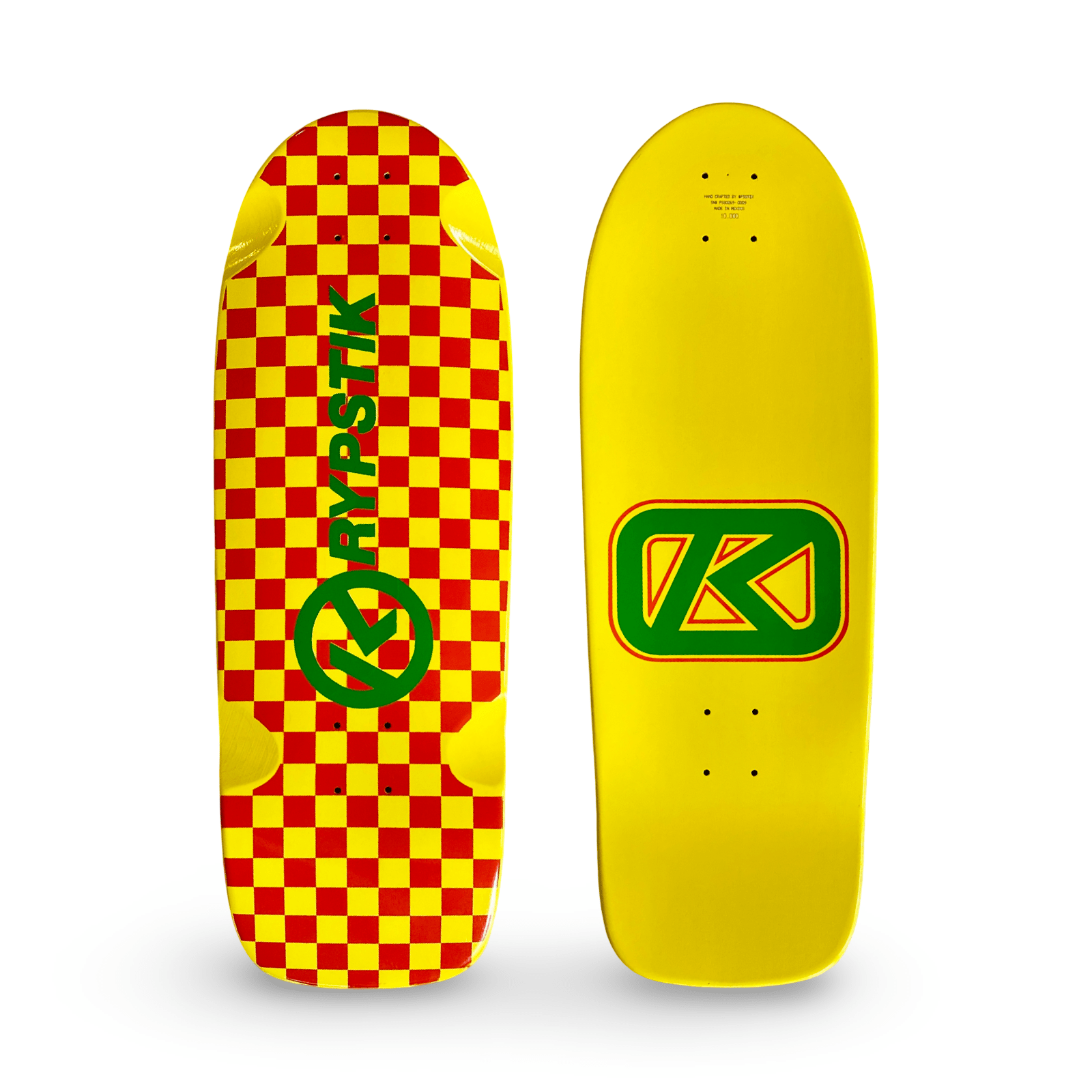 Krypstik Checkerboard 10"x30” Deck HAND - PAINTED (1 of 5) - WILKYs