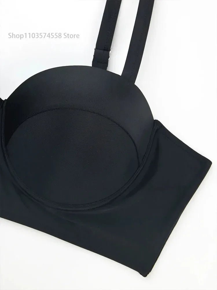 Large monochrome bikini, women's enhancement, two - piece high waisted swimsuit, beach clothing, 2024 - WILKYs