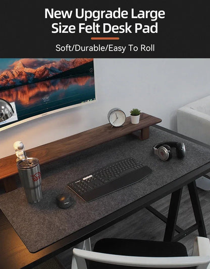 Large Size Wool Felt Mouse Pad Office Computer Desk Protector Mat Table Laptop Cushion Non-slip Gaming Accessories Keyboard Mat - WILKYs
