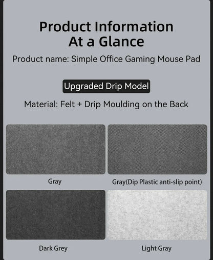 Large Size Wool Felt Mouse Pad Office Computer Desk Protector Mat Table Laptop Cushion Non-slip Gaming Accessories Keyboard Mat - WILKYs