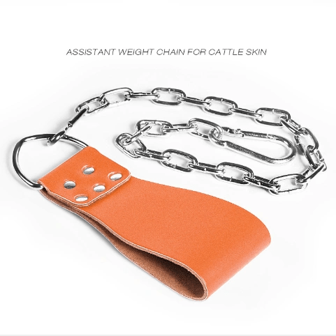 Leather Weight Lifting Belt with Chain Ring Power Training - WILKYs