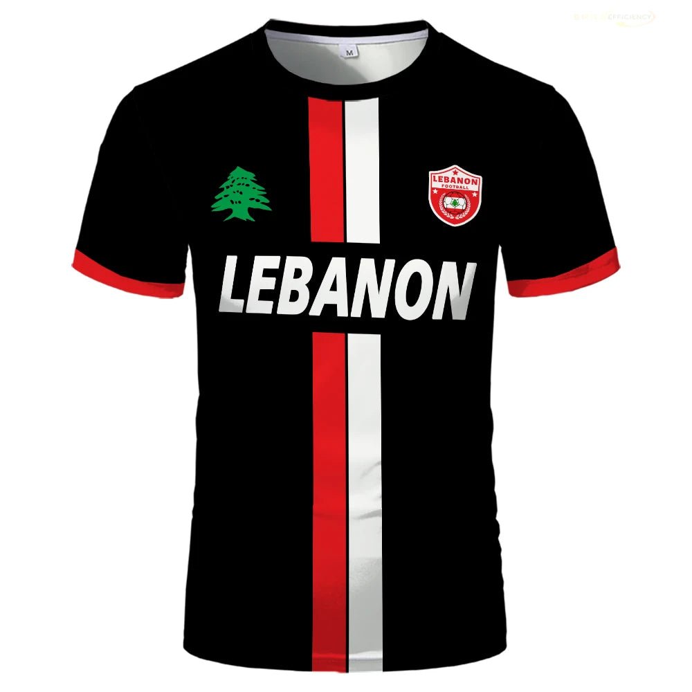 Lebanon Football Jersey – Men’s & Kids’ Lightweight Sports Tee with Lebanese Flag - WILKYs