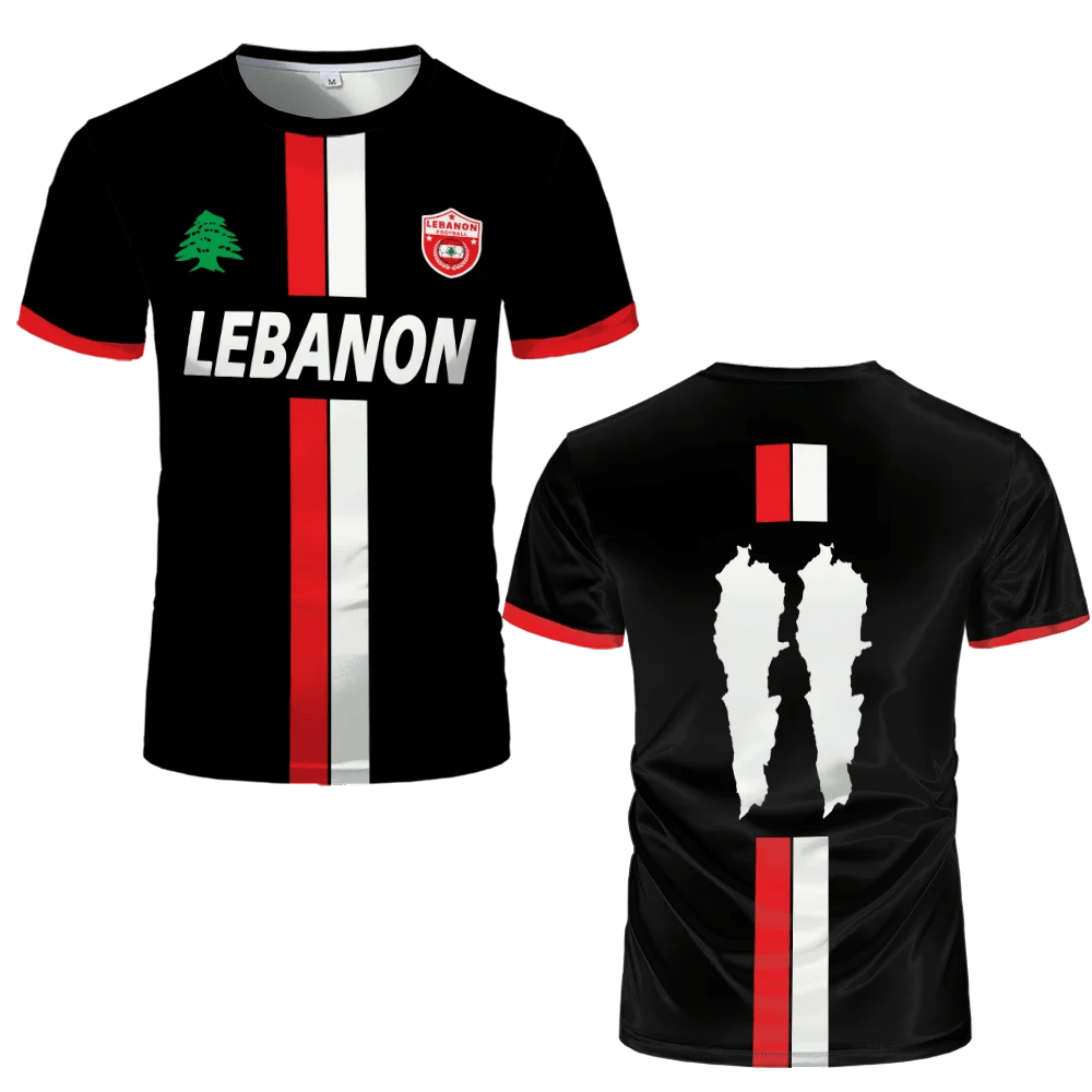 Lebanon Football Jersey – Men’s & Kids’ Lightweight Sports Tee with Lebanese Flag - WILKYs