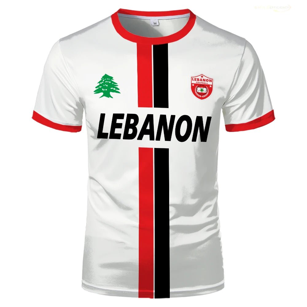 Lebanon Football Jersey – Men’s & Kids’ Lightweight Sports Tee with Lebanese Flag - WILKYs