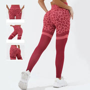 Leopard Print Fitness Pants For Women High Waist Butt Lifting Seamless Leggings Elastic Running Sport Training Yoga Pants Gym Outfits Clothing - WILKYs