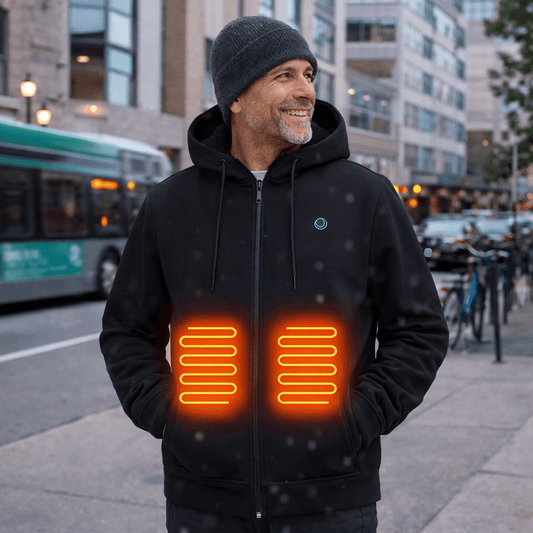 LITEGUEST 5 - Zone USB Heated Hoodie Heated Zip - up Hooded Sweatshirt - WILKYs