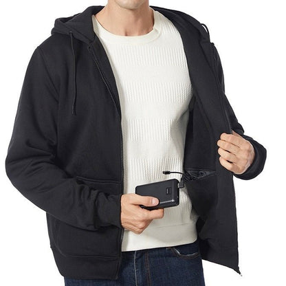LITEGUEST 5 - Zone USB Heated Hoodie Heated Zip - up Hooded Sweatshirt - WILKYs