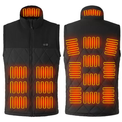 LITEGUEST Dual - Control Heated Vest – 17 - Zone USB Heated Winter Vest - WILKYs