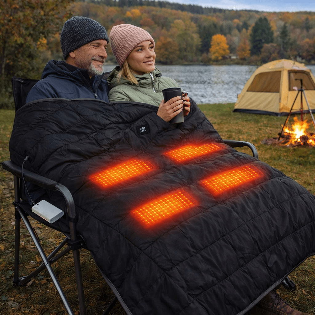 LITEGUEST Heated Camping Blanket – USB Powered Warmth for Outdoors - WILKYs