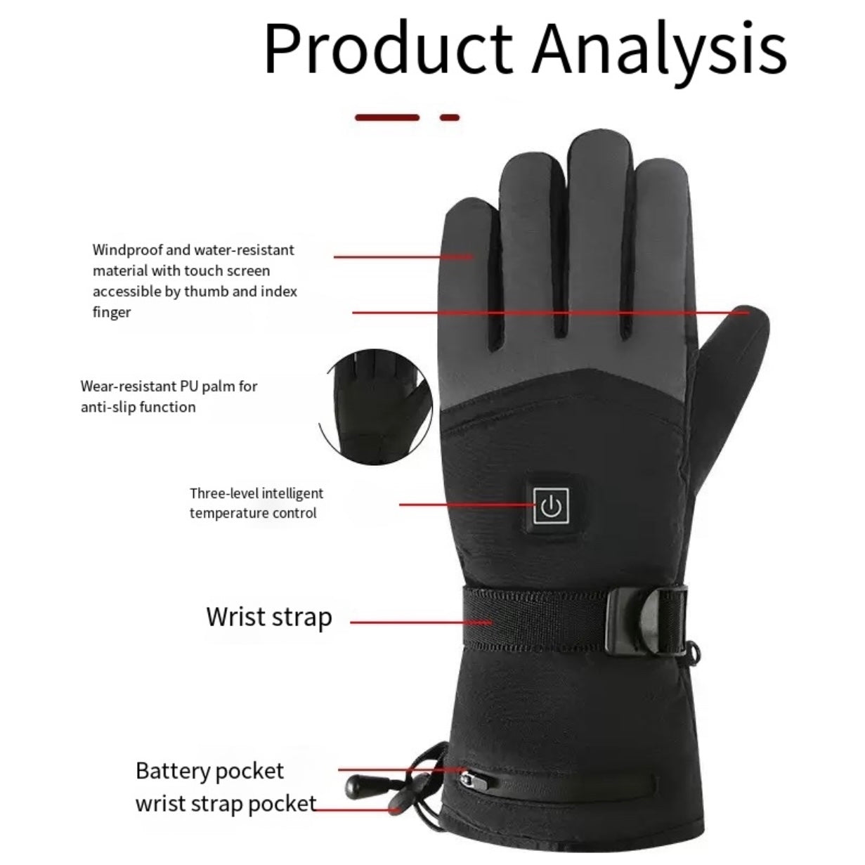 LITEGUEST Heated Gloves – USB - Powered Winter Outdoor Protection - WILKYs