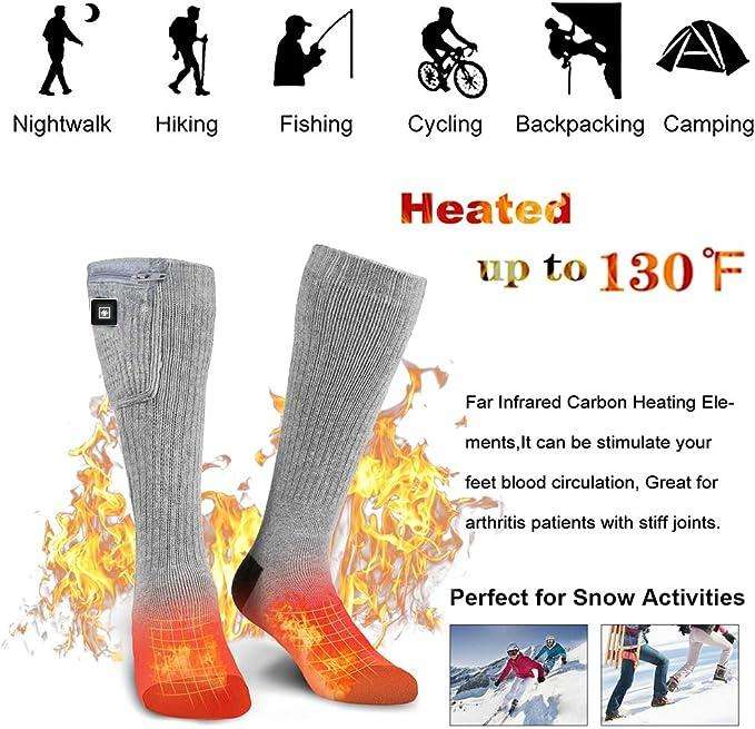 LITEGUEST Heated Leg Warmers – USB Electric Socks for Winter Outdoors - WILKYs