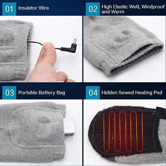 LITEGUEST Heated Leg Warmers – USB Electric Socks for Winter Outdoors - WILKYs