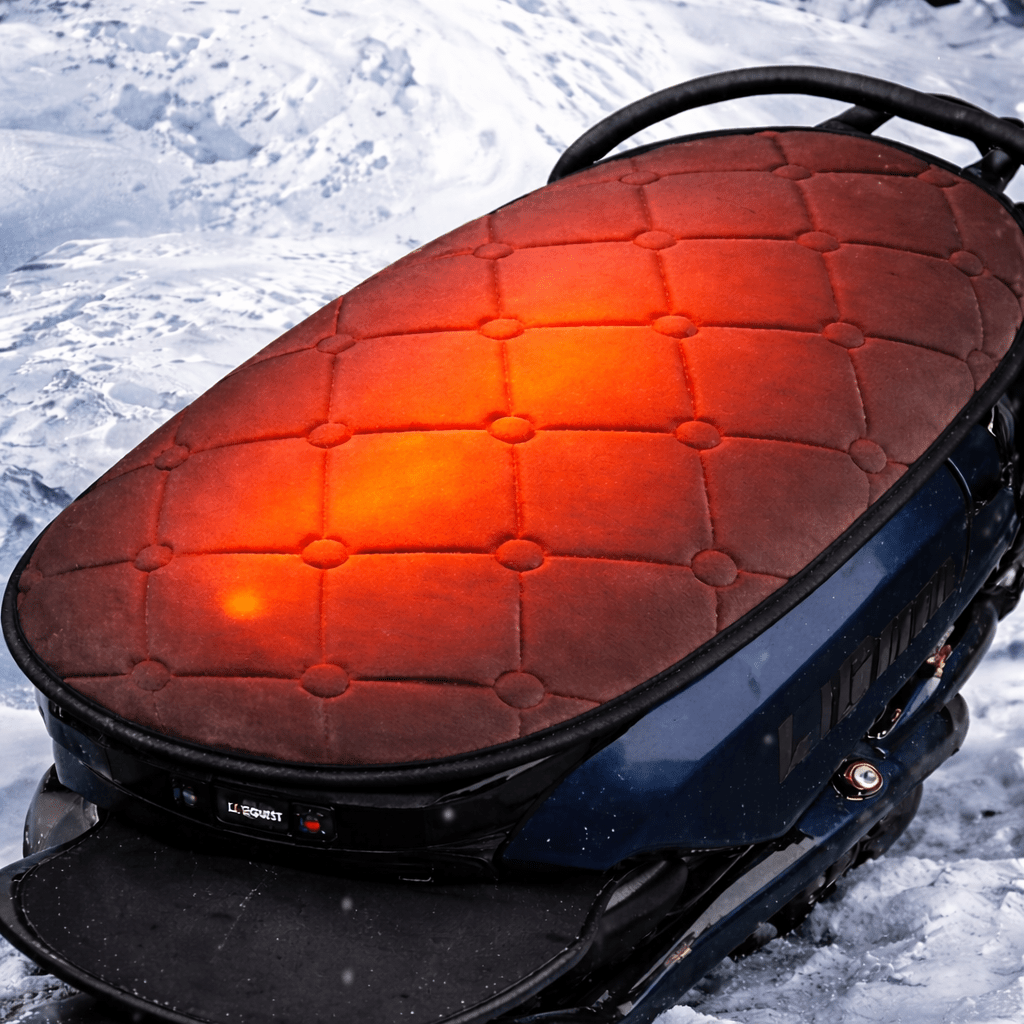 LITEGUEST Heated Motorcycle Seat Cover for Cold Weather Riding - WILKYs