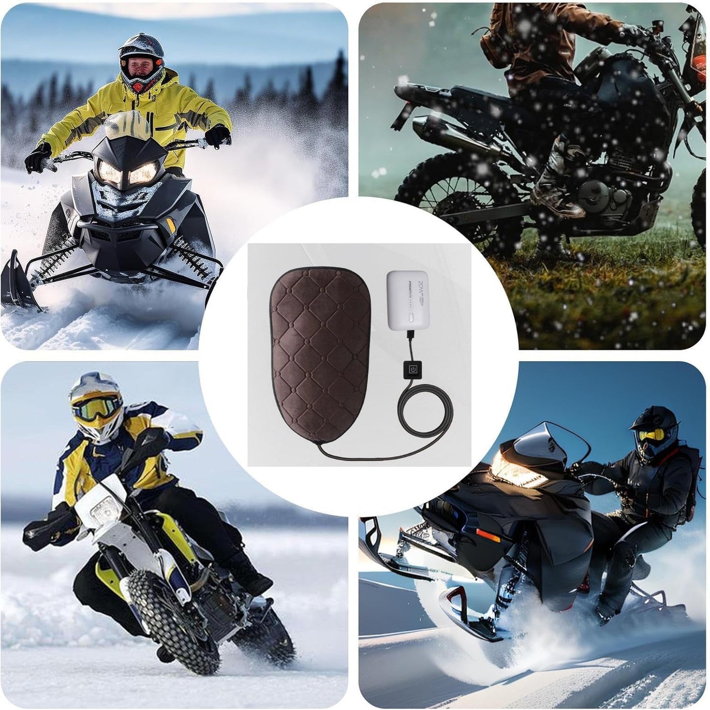 LITEGUEST Heated Motorcycle Seat Cover for Cold Weather Riding - WILKYs