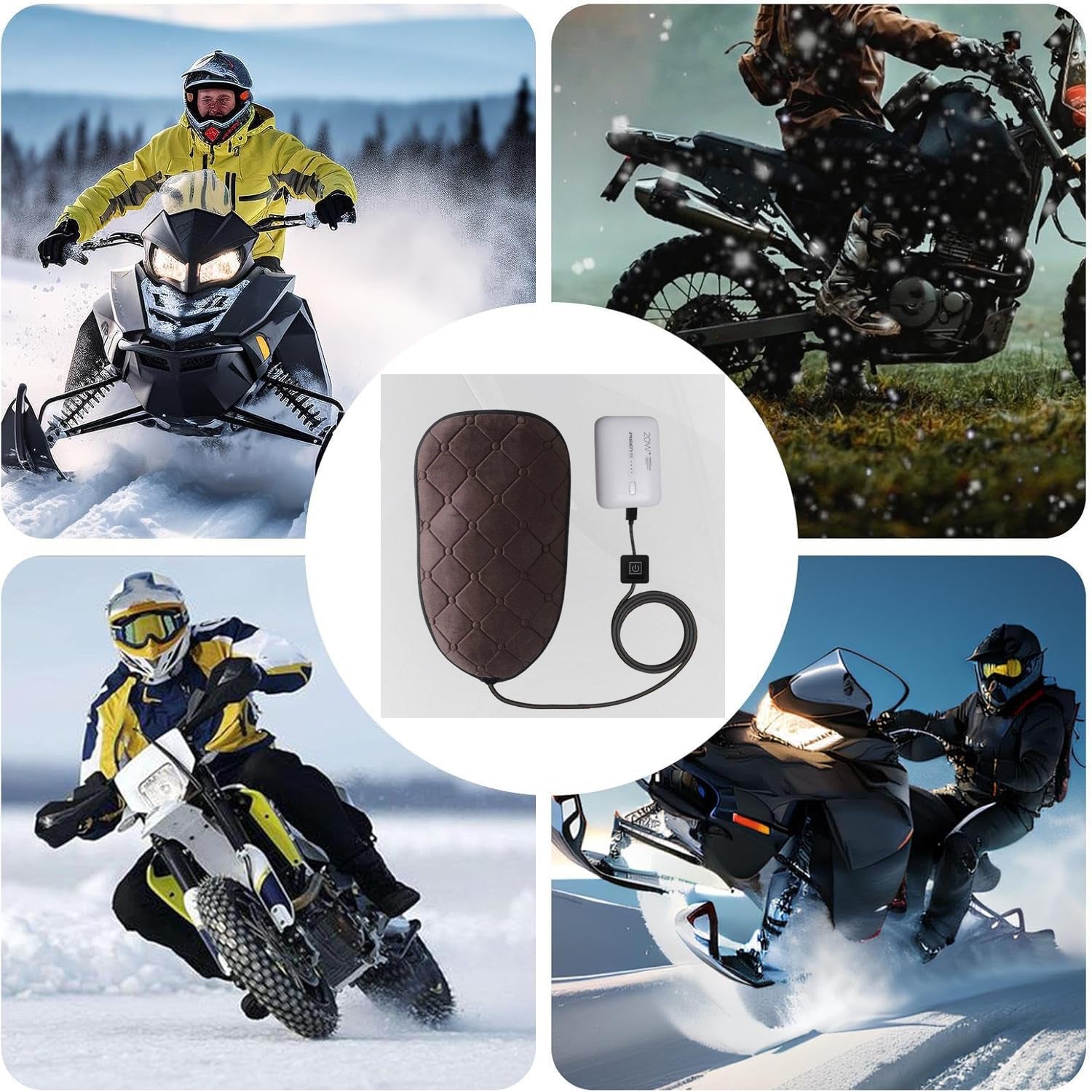 LITEGUEST Heated Motorcycle Seat Cover for Cold Weather Riding - WILKYs