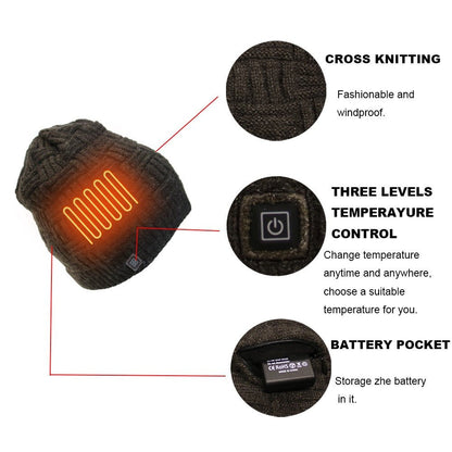 LITEGUEST Heated Thermal Hat – USB - Powered Winter Headgear - WILKYs