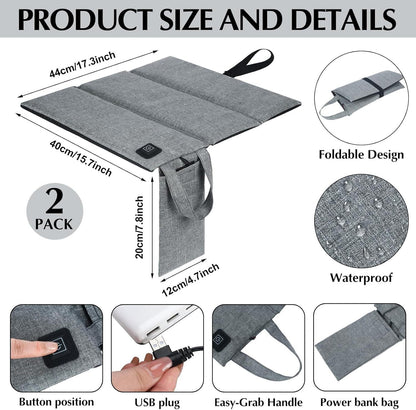 LITEGUEST Portable USB Heated Seat Cushion – Warm Anywhere Outdoors - WILKYs