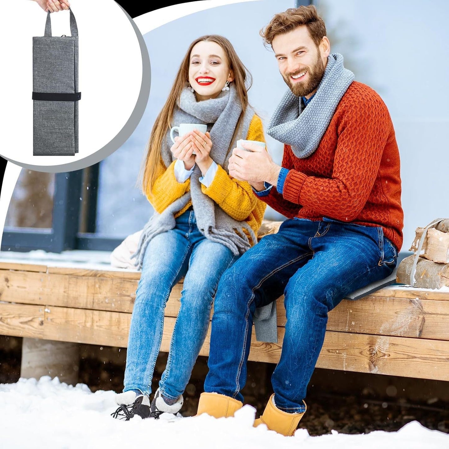 LITEGUEST Portable USB Heated Seat Cushion – Warm Anywhere Outdoors - WILKYs