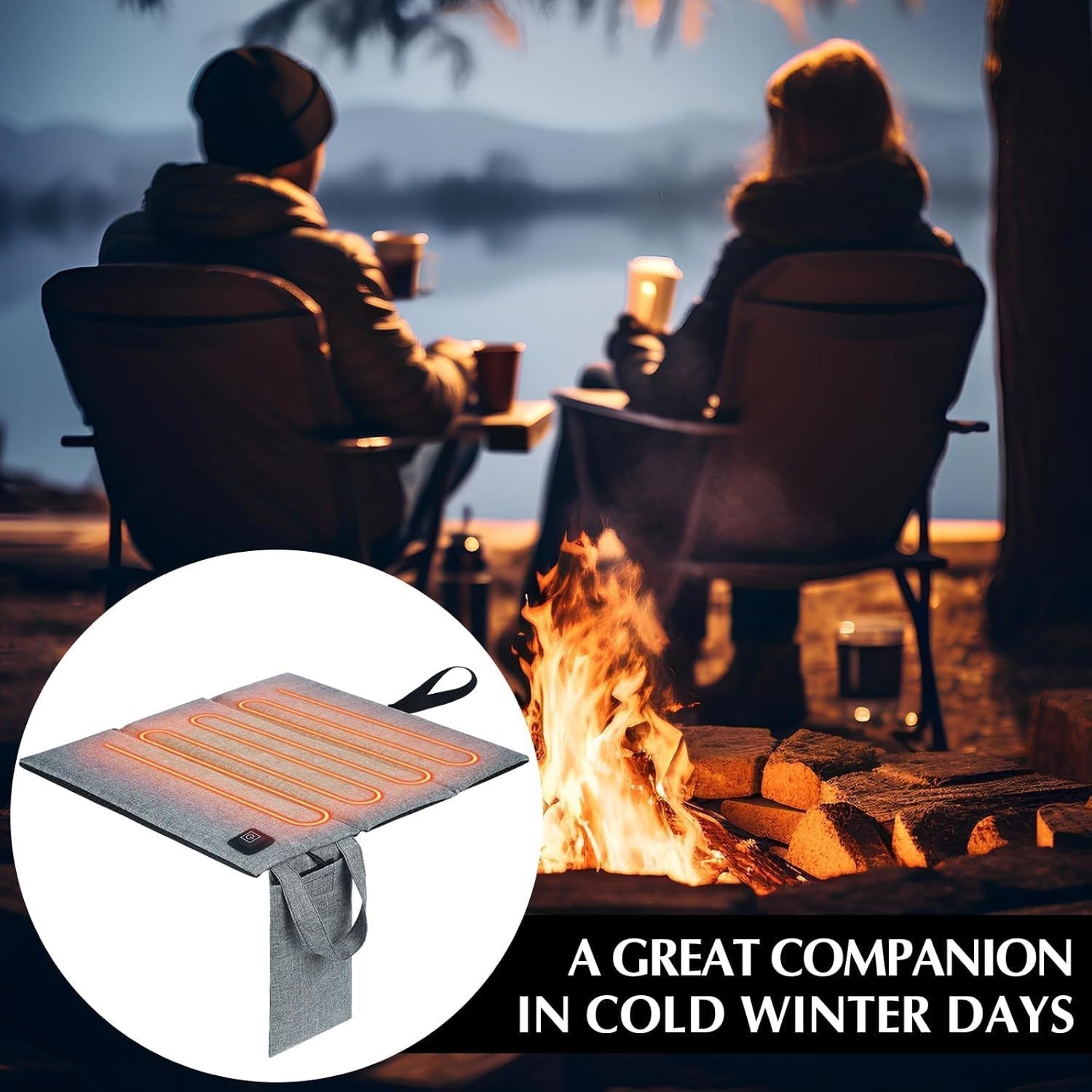 LITEGUEST Portable USB Heated Seat Cushion – Warm Anywhere Outdoors - WILKYs