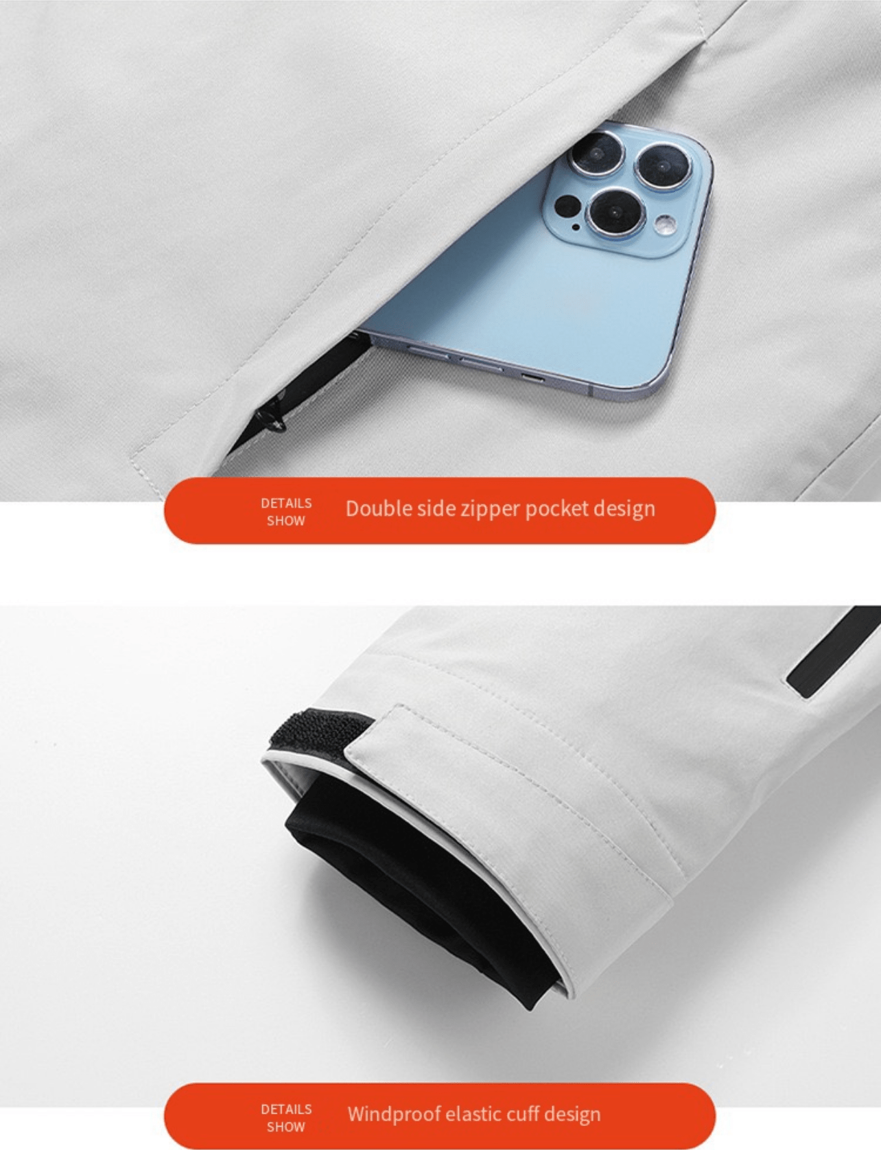 LITEGUEST Ski Waterproof 5 - Zone Heated Jacket – USB Heated Winter Coat - WILKYs