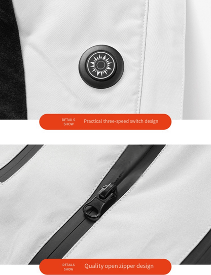 LITEGUEST Ski Waterproof 5 - Zone Heated Jacket – USB Heated Winter Coat - WILKYs