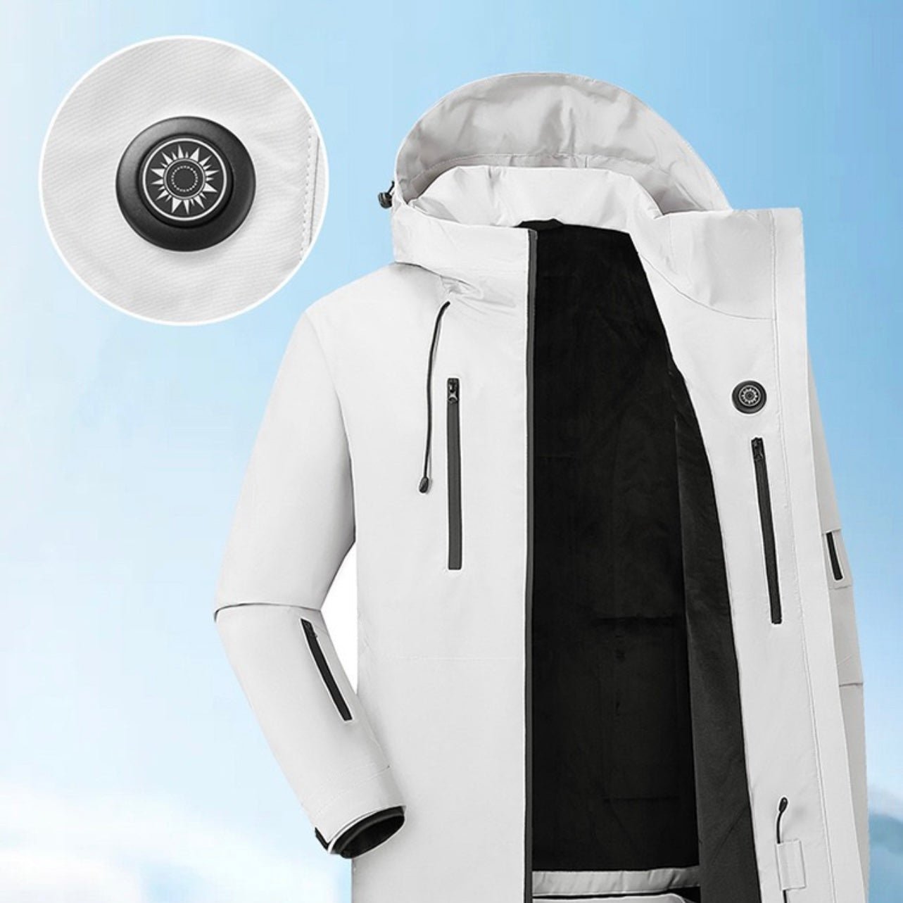 LITEGUEST Ski Waterproof 5 - Zone Heated Jacket – USB Heated Winter Coat - WILKYs