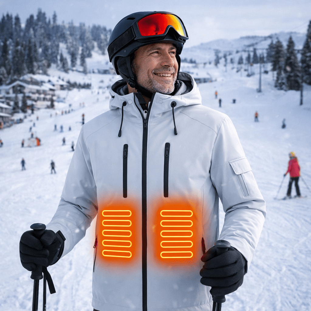 LITEGUEST Ski Waterproof 5 - Zone Heated Jacket – USB Heated Winter Coat - WILKYs