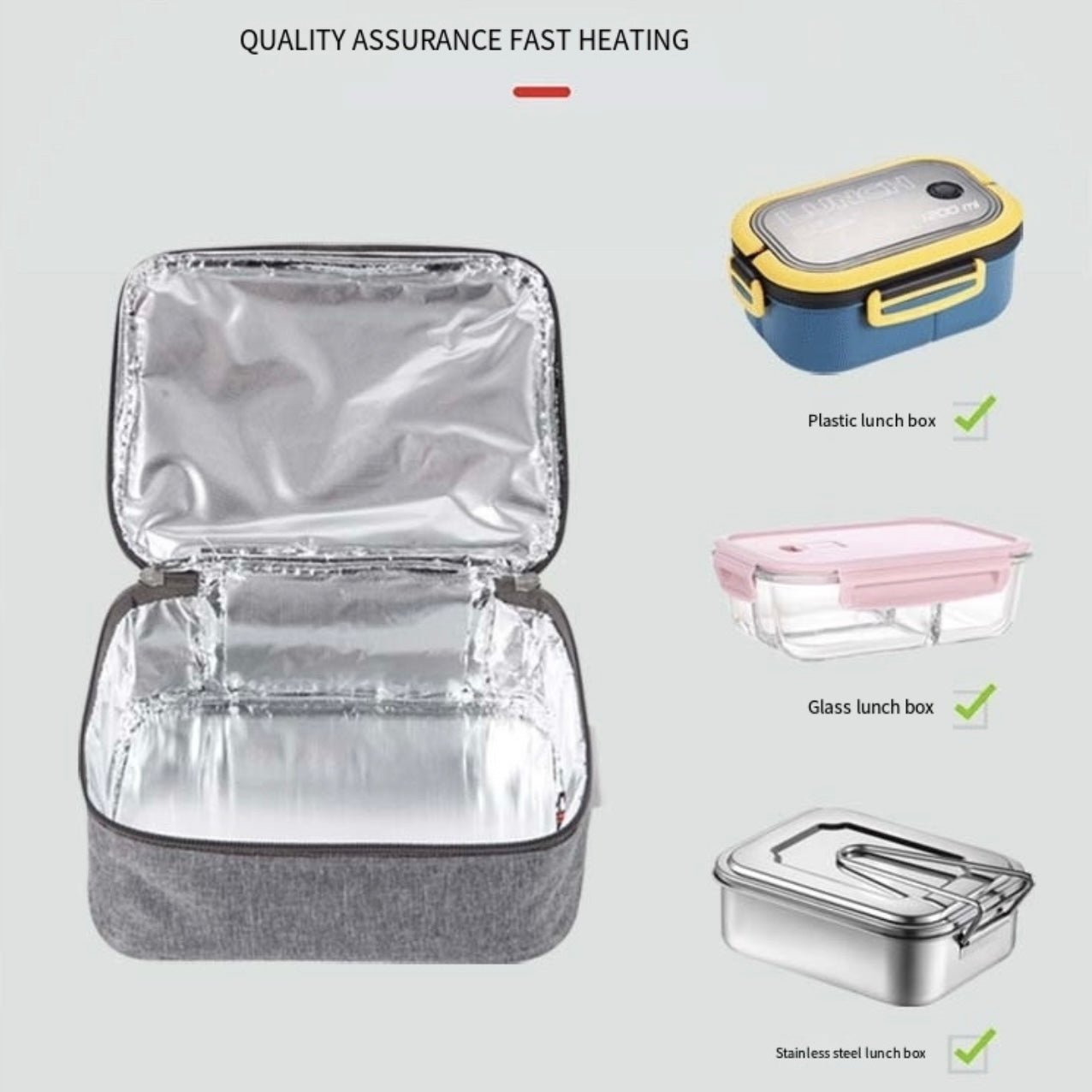LITEGUEST USB Heated Lunch Bag – Portable Waterproof Outdoor Lunch Bag - WILKYs