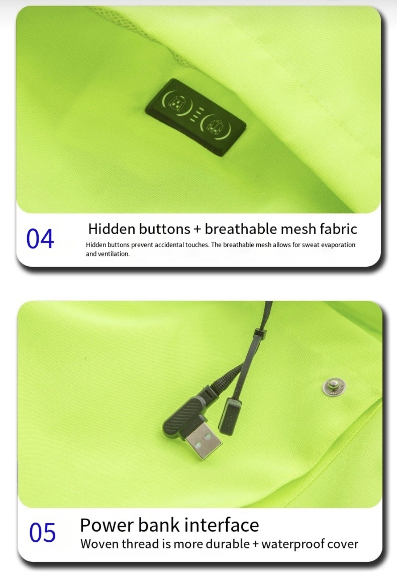 LITEGUEST USB Heated Reflective Waterproof Work Jacket For Winter - WILKYs