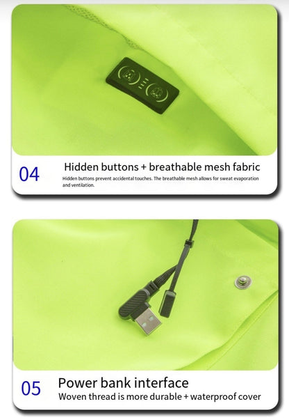 LITEGUEST USB Heated Reflective Waterproof Work Jacket For Winter - WILKYs