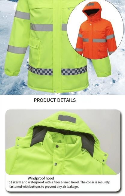 LITEGUEST USB Heated Reflective Waterproof Work Jacket For Winter - WILKYs