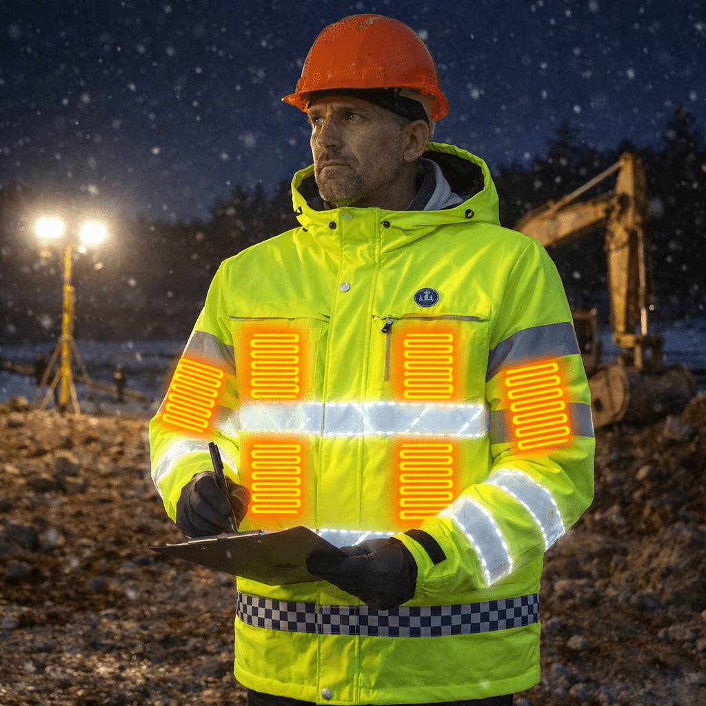 LITEGUEST USB Heated Reflective Waterproof Work Jacket For Winter - WILKYs