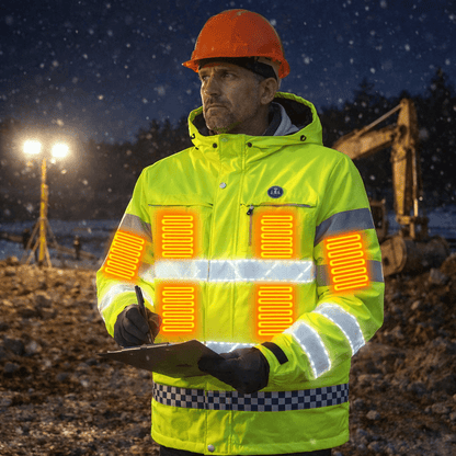 LITEGUEST USB Heated Reflective Waterproof Work Jacket For Winter - WILKYs