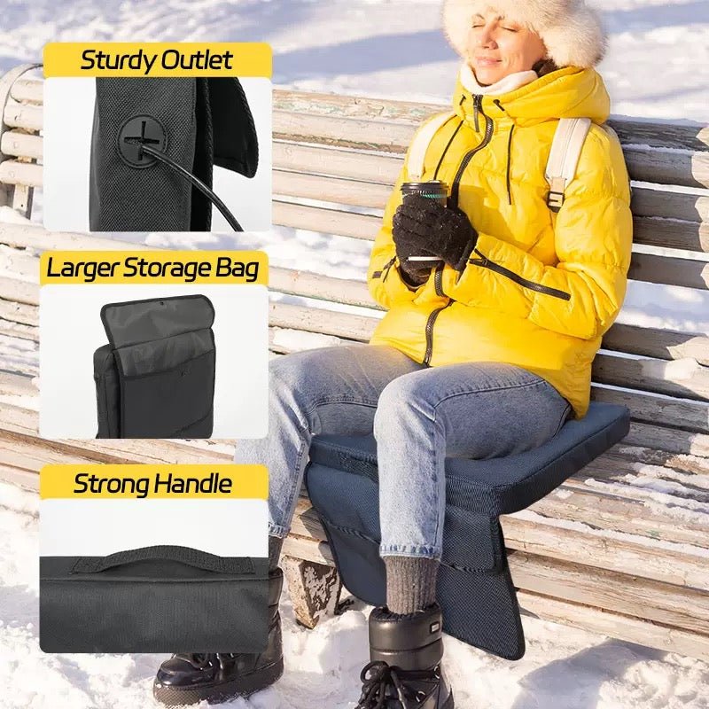 LITEGUEST USB Heated Stadium Seat Cushion – Warm Comfort on Bleachers - WILKYs