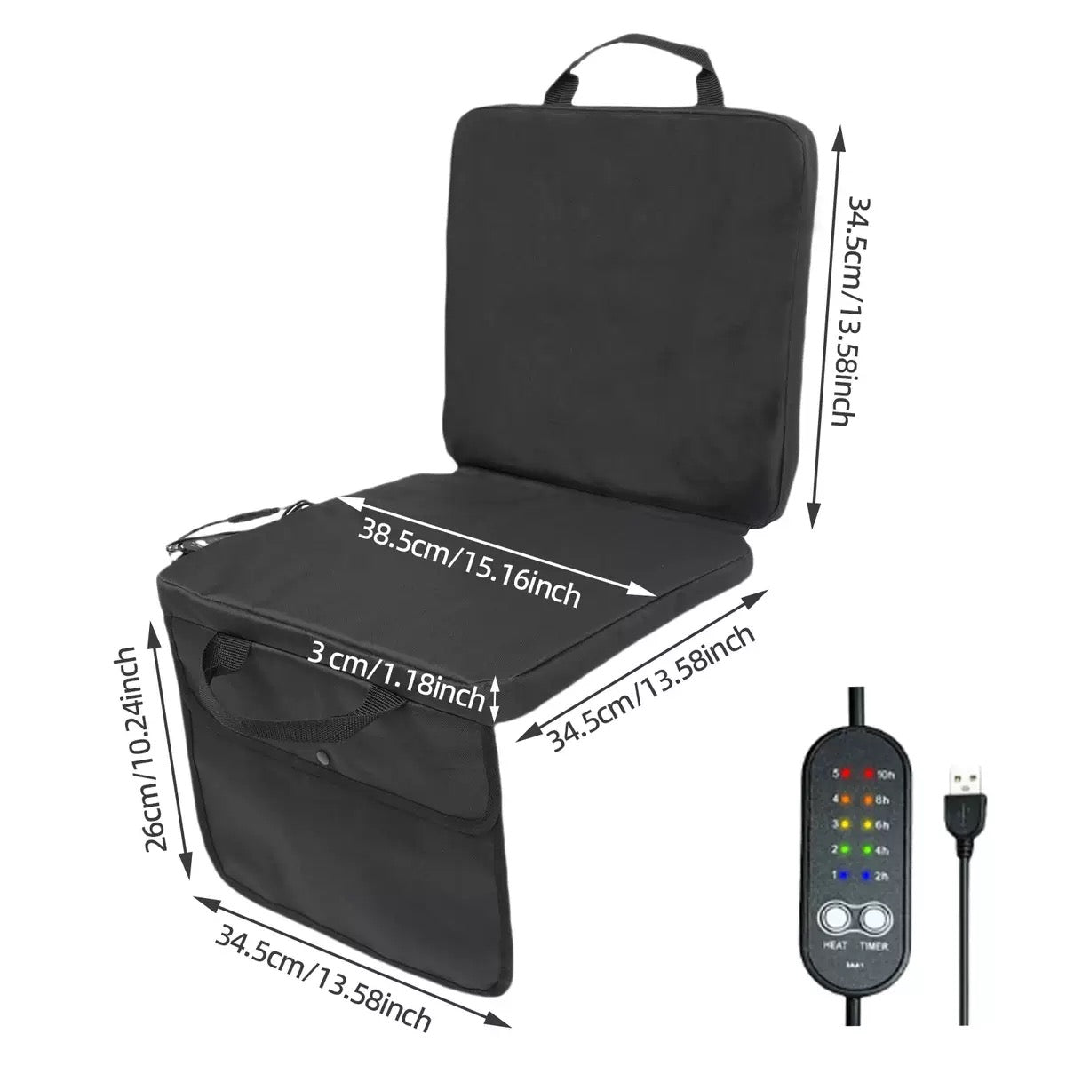 LITEGUEST USB Heated Stadium Seat Cushion – Warm Comfort on Bleachers - WILKYs