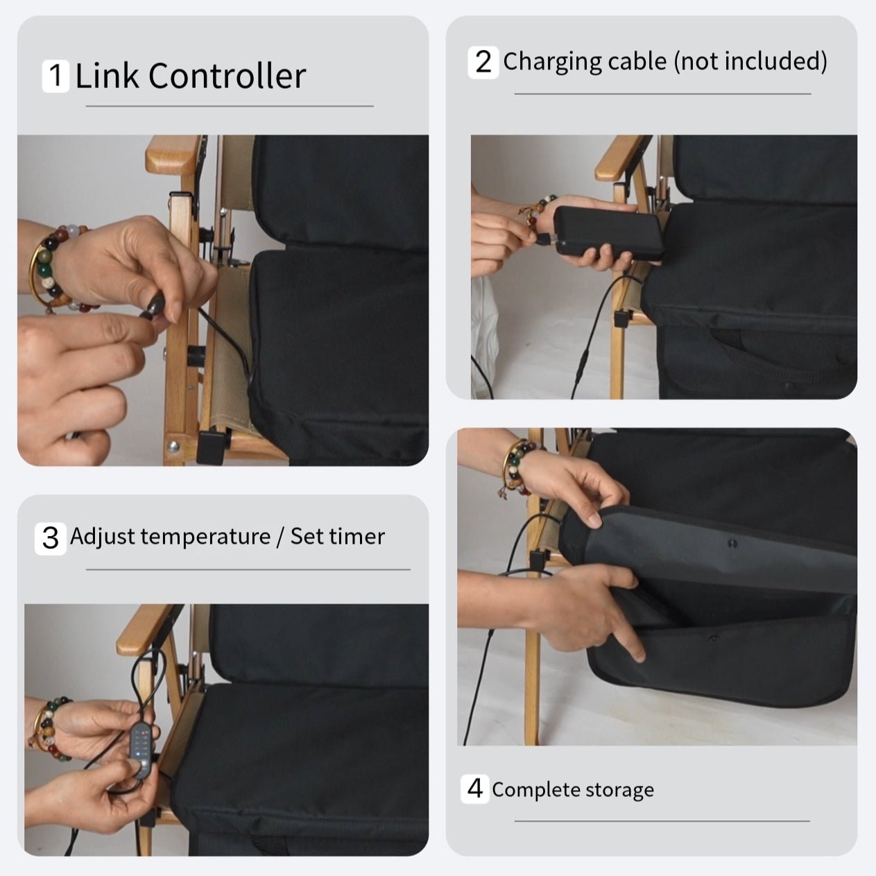 LITEGUEST USB Heated Stadium Seat Cushion – Warm Comfort on Bleachers - WILKYs