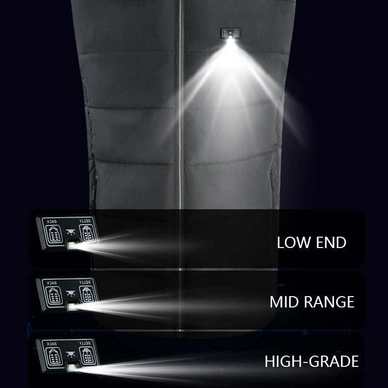LITEGUEST USB Heated Vest with LED Light – Winter Outdoor Safety Gear - WILKYs