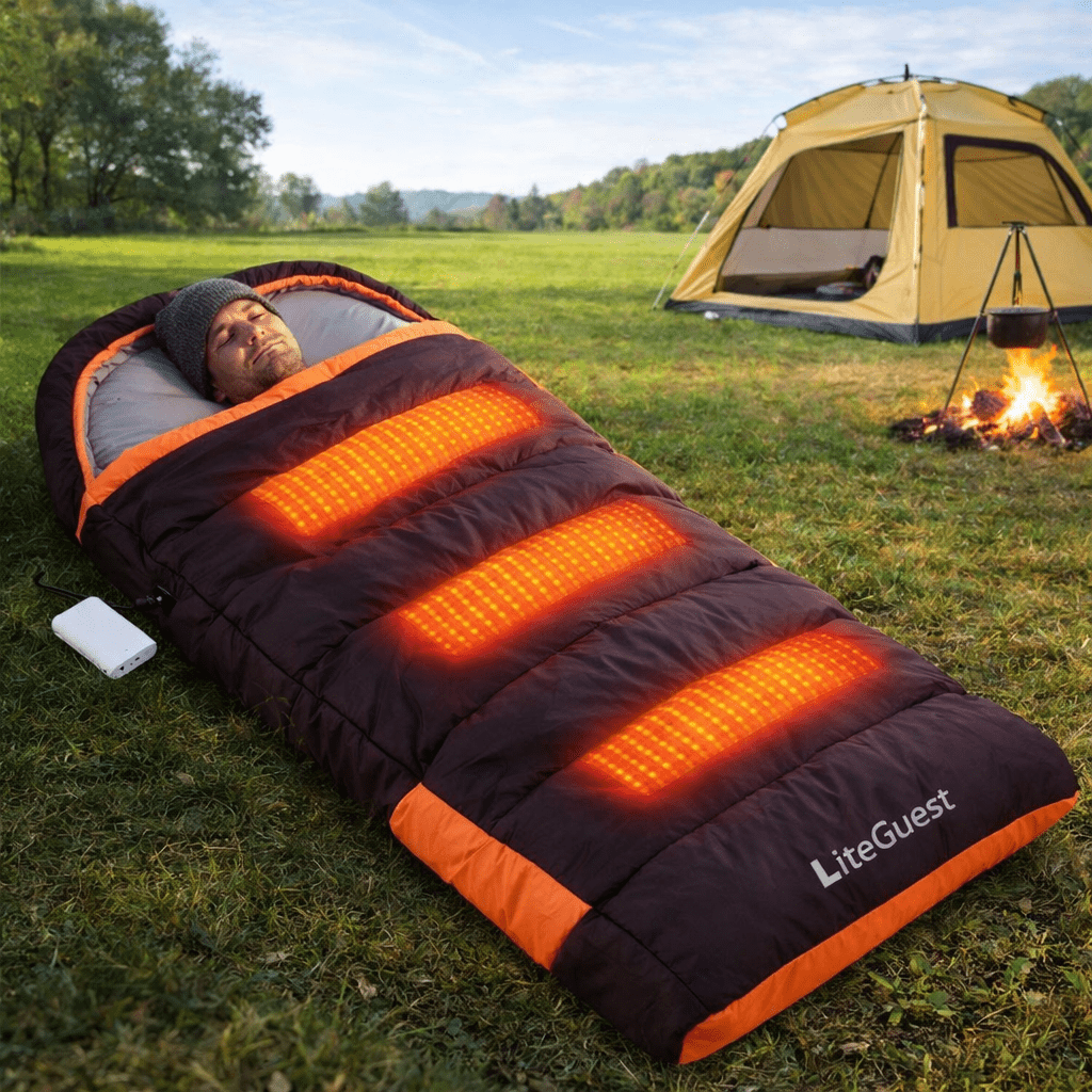 LITEGUEST Winter Heated Single Sleeping Bag – USB Warmth for Camping - WILKYs