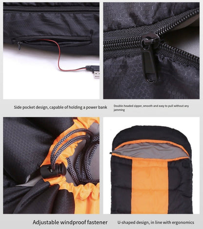 LITEGUEST Winter Heated Single Sleeping Bag – USB Warmth for Camping - WILKYs