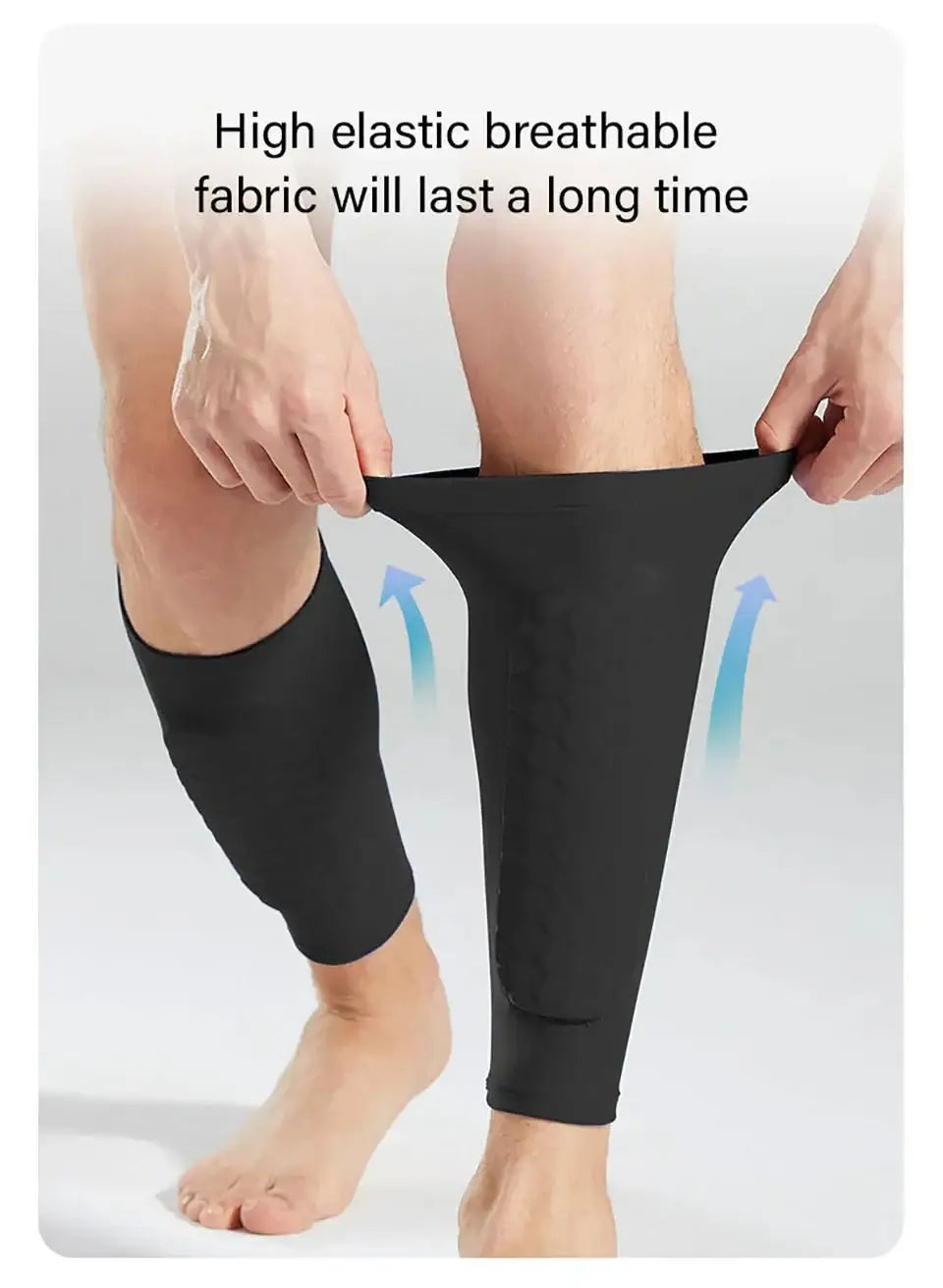 Loogdeel 1PCS Football Shin Guard Socks Sleeves with Foam,Calf Compression Sleeve Honeycomb Pads,Sports Legging&Soccer Equipment - WILKYs