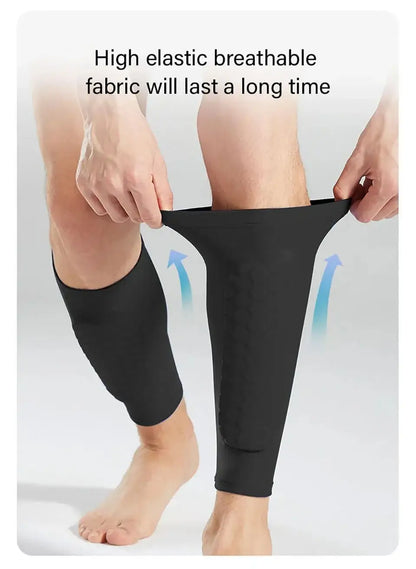 Loogdeel 1PCS Football Shin Guard Socks Sleeves with Foam,Calf Compression Sleeve Honeycomb Pads,Sports Legging&Soccer Equipment - WILKYs