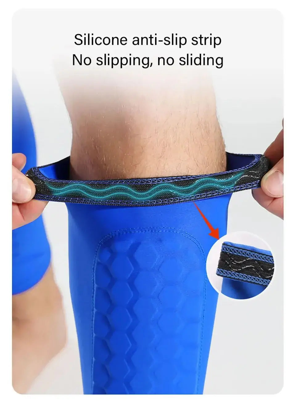 Loogdeel 1PCS Football Shin Guard Socks Sleeves with Foam,Calf Compression Sleeve Honeycomb Pads,Sports Legging&Soccer Equipment - WILKYs