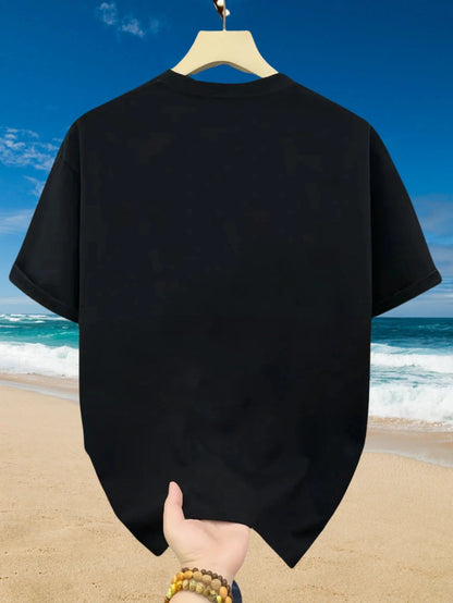 Men'S 100% Cotton T-Shirt with Diamond Pattern - Casual, Comfortable, and Versatile Short Sleeve Top for All Seasons - WILKYs