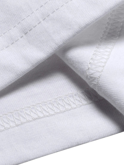 Men'S 100% Cotton T-Shirt with Diamond Pattern - Casual, Comfortable, and Versatile Short Sleeve Top for All Seasons - WILKYs